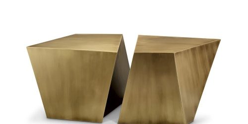 Spiked Geometric Bronze Coffee Table (47"W x 31.5"D x 17.5"H)