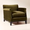 Olive Green Velvet Accent Chair