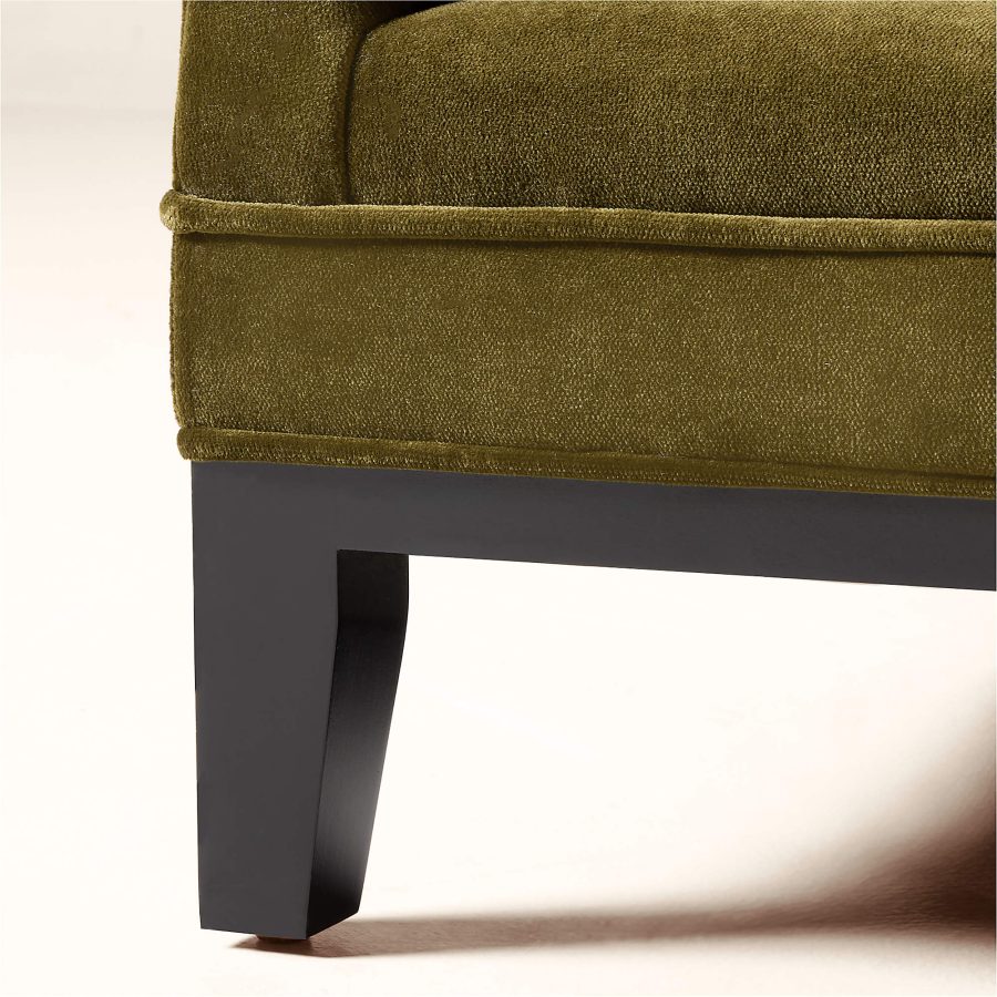 Olive Green Velvet Accent Chair