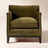Olive Green Velvet Accent Chair