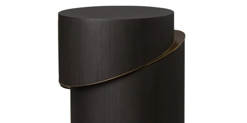 side table 5a Black Cylindrical Table
